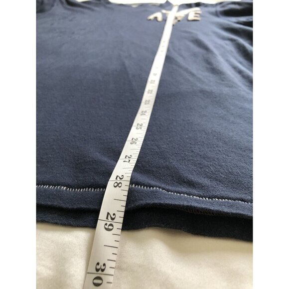 American Eagle Men's Graphic Logo Long Sleeve T-Shirt Navy Blue Y2k Faded 2009 - Picture 9 of 9